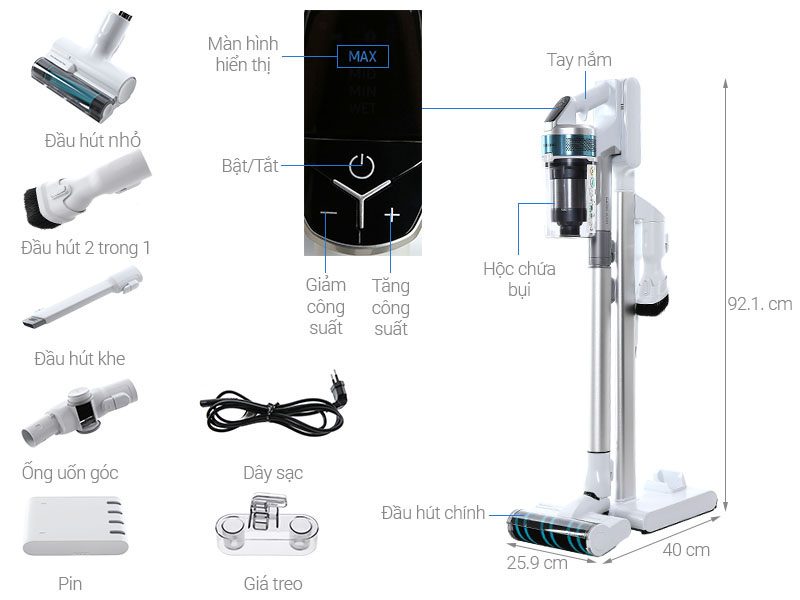 Máy hút bụi không dây Samsung VS15R8544S1/SV