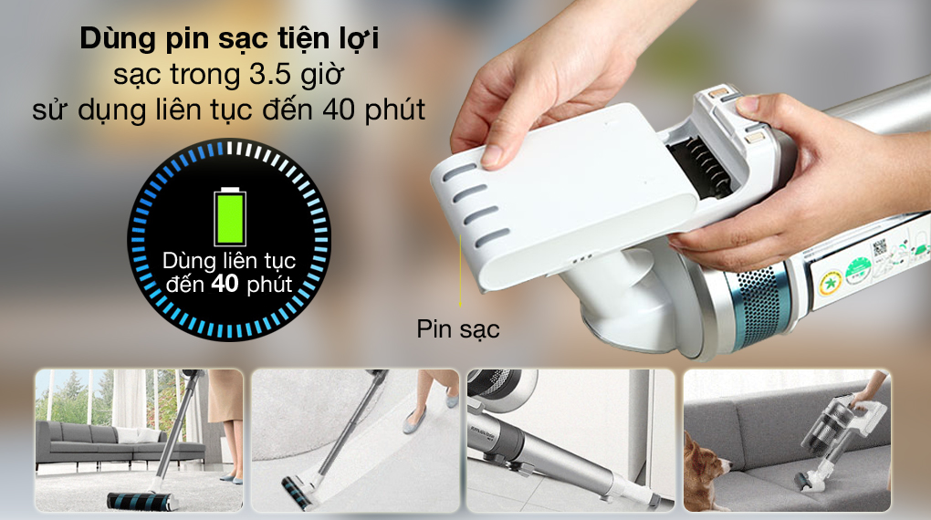 Máy hút bụi không dây Samsung VS15R8544S1/SV