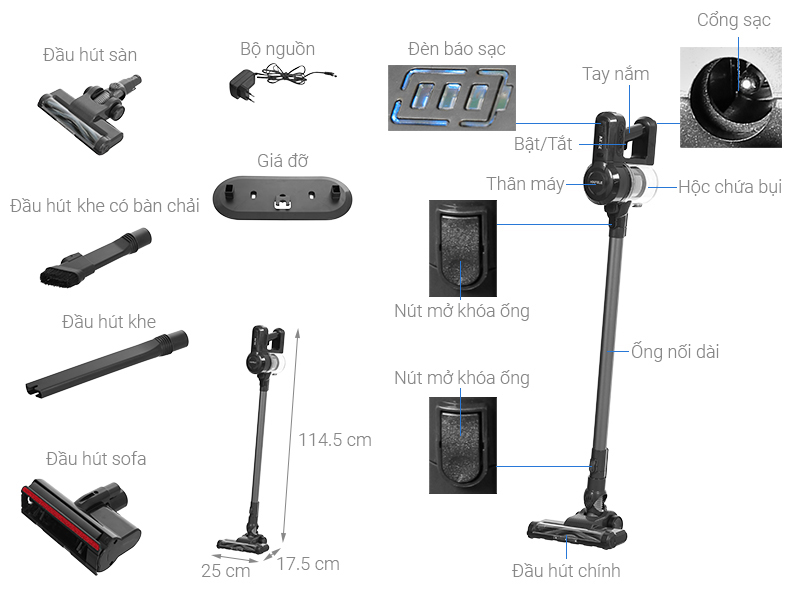Máy hút bụi không dây Hafele HSV-21G