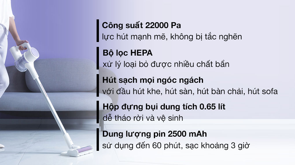 Máy hút bụi lau nhà cầm tay Roidmi Z1 XCQ16RM