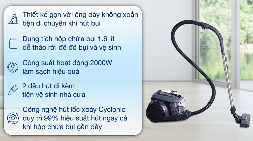 Máy hút bụi dạng hộp Electrolux EFC71611