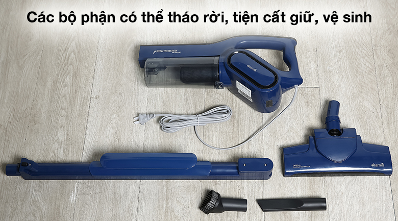 Máy hút bụi cầm tay DEERMA DX810 - Các bộ phận của máy dễ dàng tháo lắp, cho việc làm sạch, cất giữ thuận tiện hơn