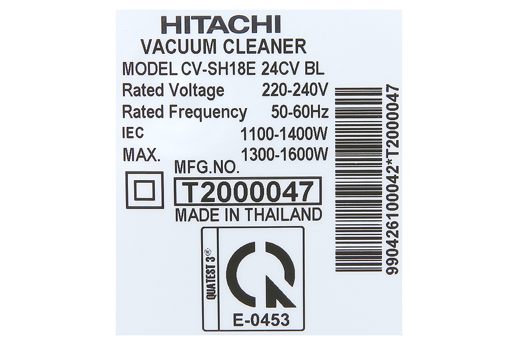 Máy hút bụi dạng hộp Hitachi CV-SH18E BL Màu Xanh Dương