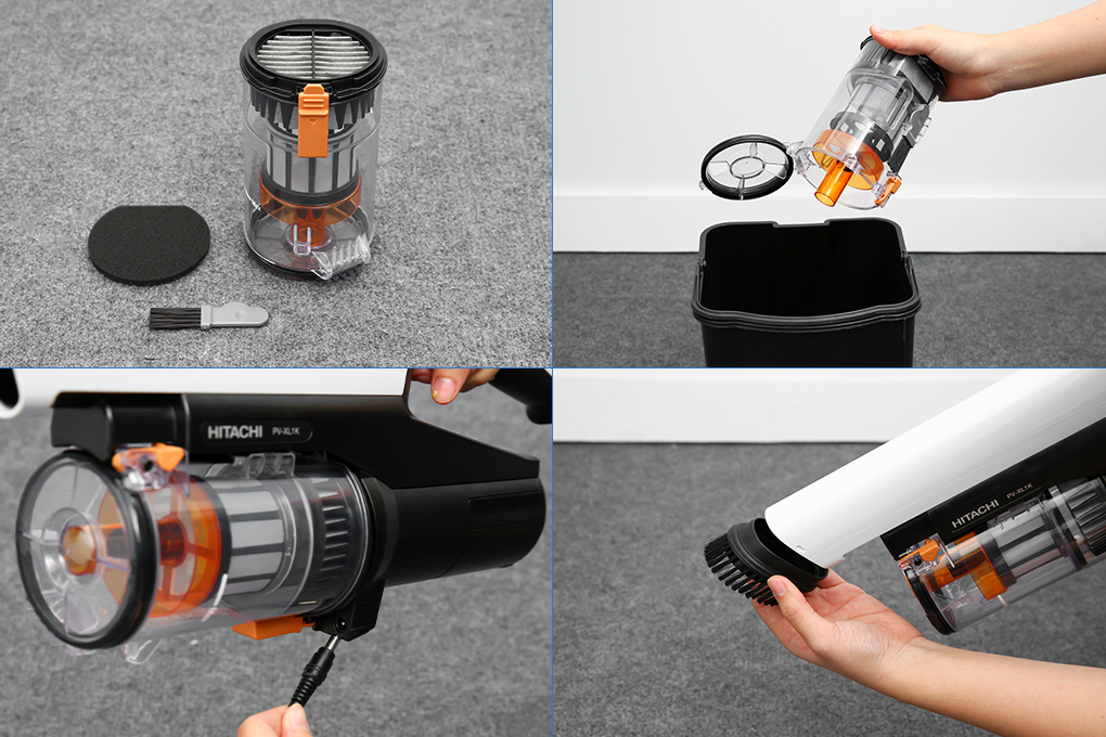 Máy hút bụi không dây Hitachi PV-XL1K WH Màu Trắng - Đen