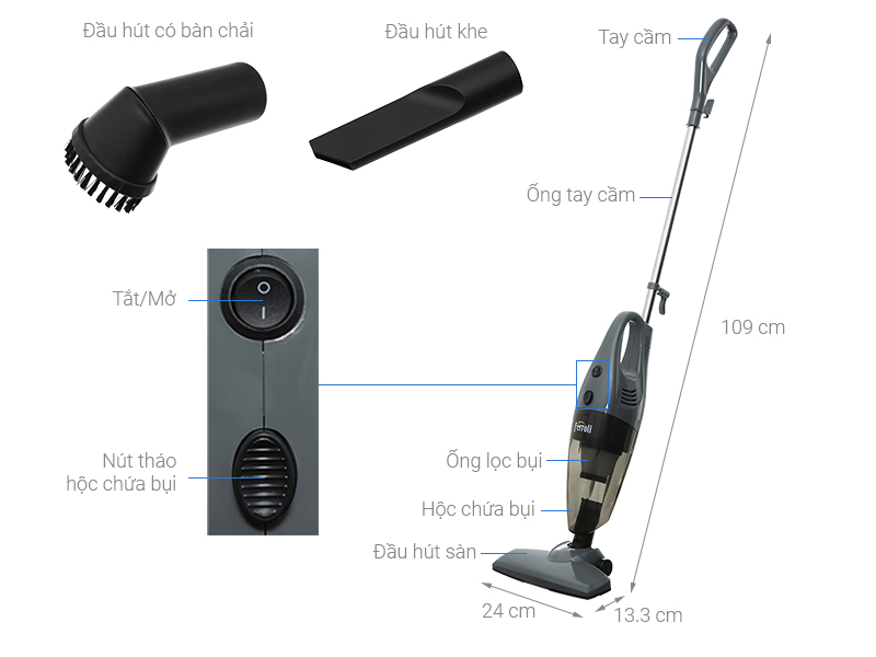 Máy hút bụi cầm tay Ferroli FVC-600H