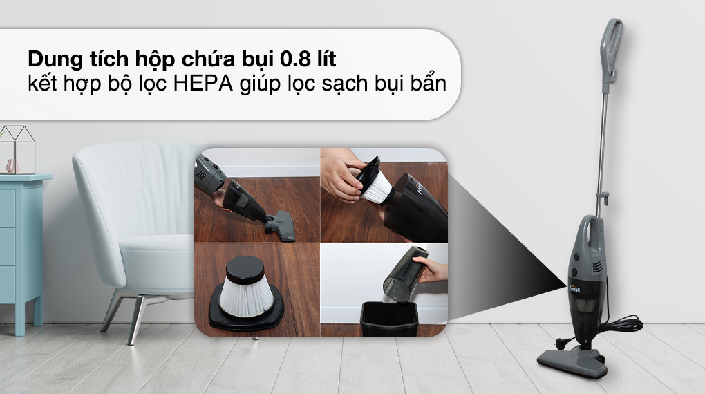 Dung tích hộp chứa bụi 