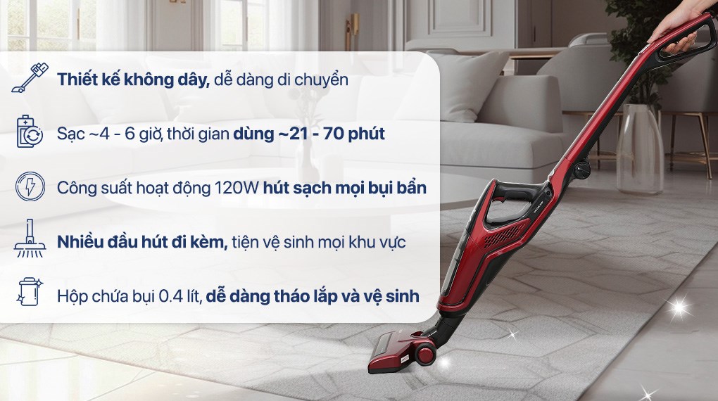Máy hút bụi không dây Hitachi PV-X85M MRE