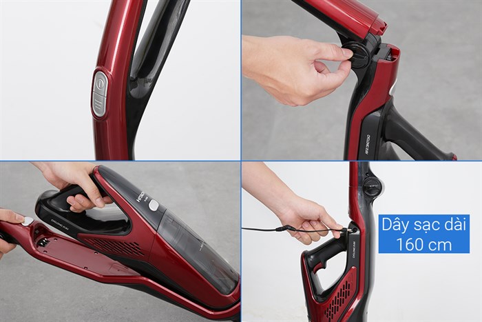 Máy hút bụi không dây Hitachi PV-X85M MRE Màu Đỏ