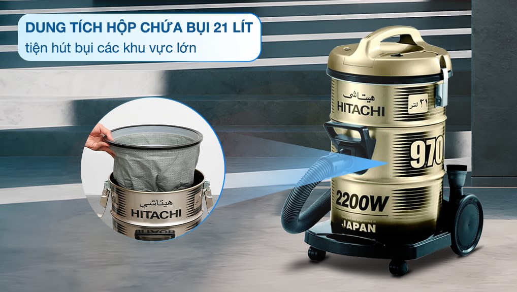 Máy hút bụi công nghiệp Hitachi CV-970Y 24CV TG