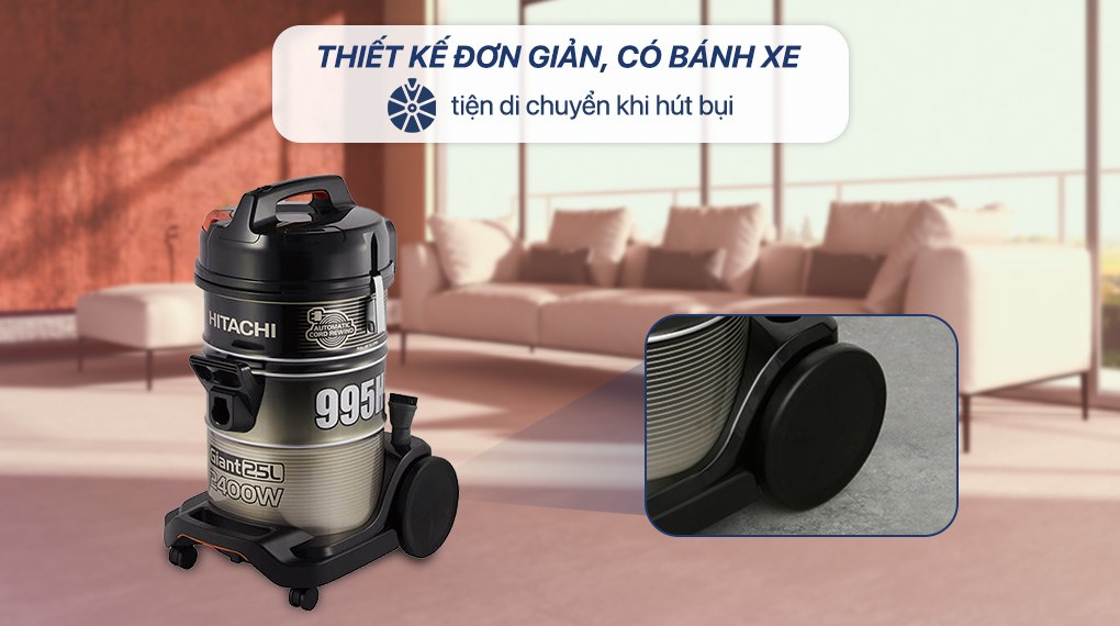 Máy hút bụi công nghiệp Hitachi CV-995HC 24CV CGB