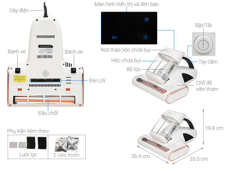 Máy hút bụi đệm giường Uwant M300