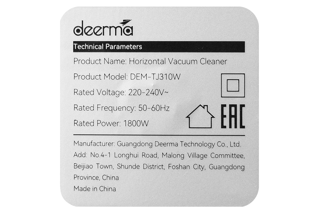 Máy hút bụi dạng hộp Deerma DEM-TJ310W Màu Trắng