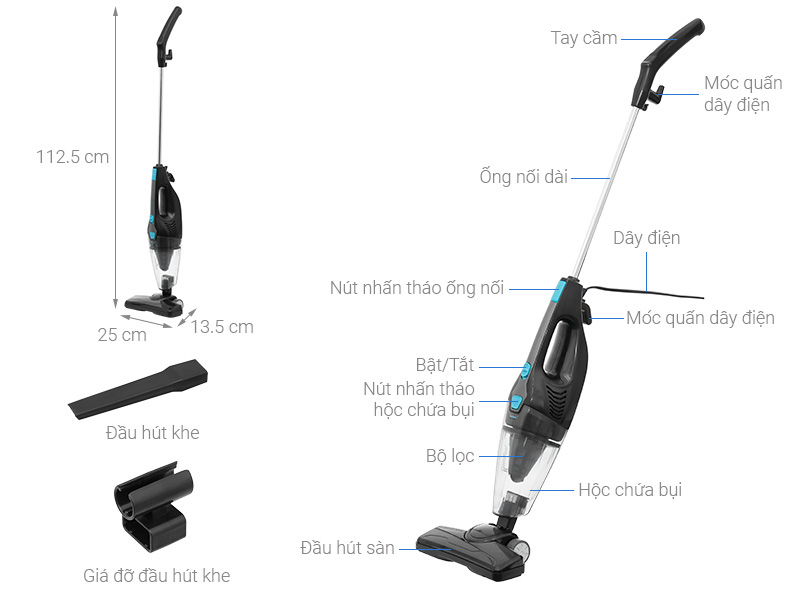 Máy hút bụi cầm tay Comfee CVC-SBLA1(B)