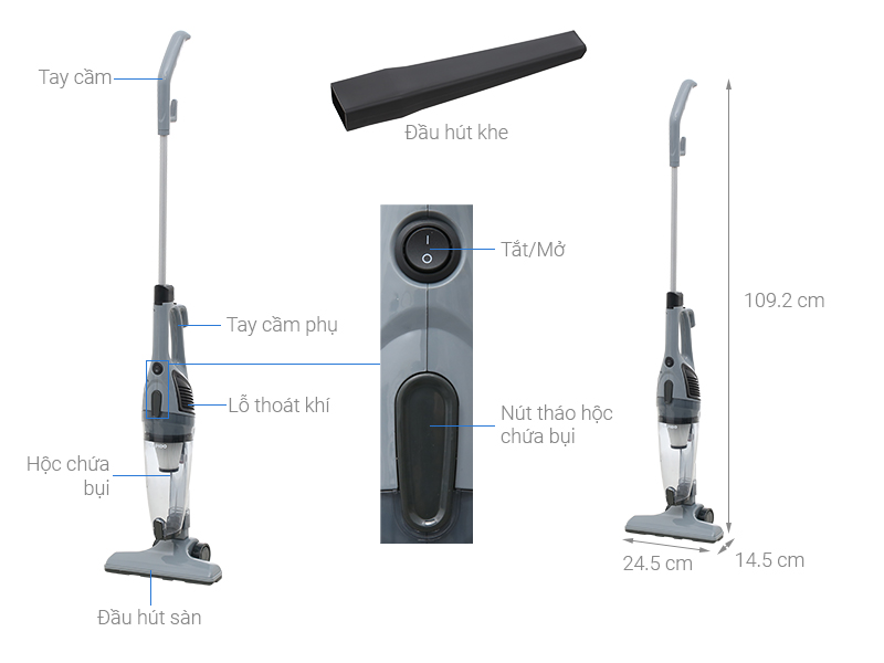 Máy hút bụi cầm tay Rapido RVC-600H1