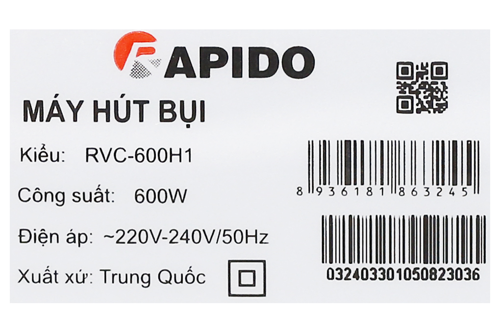 Máy hút bụi cầm tay Rapido RVC-600H1 - 13