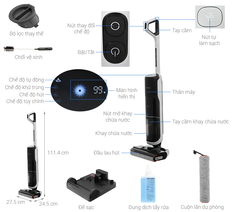 Máy hút bụi lau nhà Dreame H14