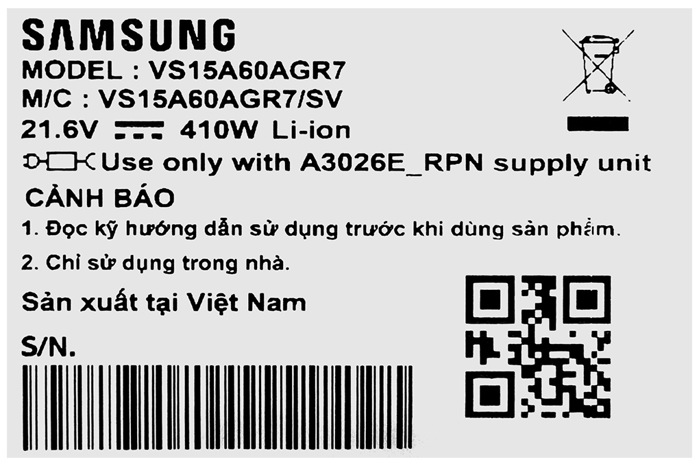 Máy hút bụi không dây Samsung VS15A60AGR7/SV - 28