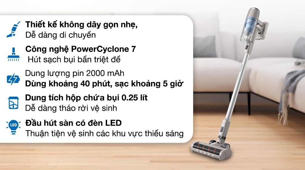 Máy hút bụi không dây Philips XC2011/01