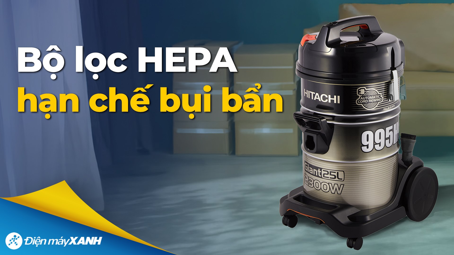 Máy hút bụi công nghiệp Hitachi CV-995HCA Máy hút bụi công nghiệp Hitachi CV-995HCA
