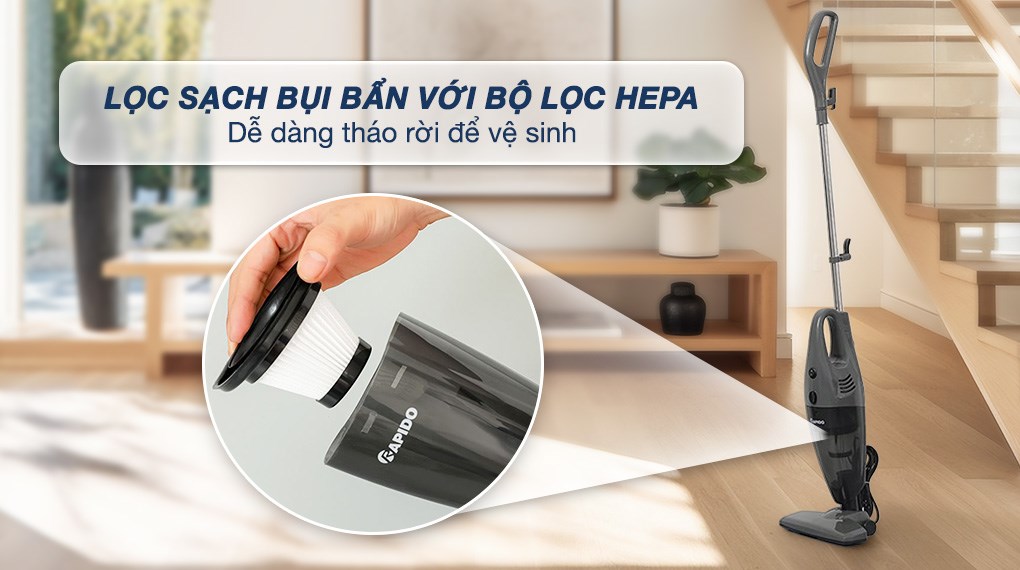 Máy hút bụi cầm tay Rapido RVC-600HG