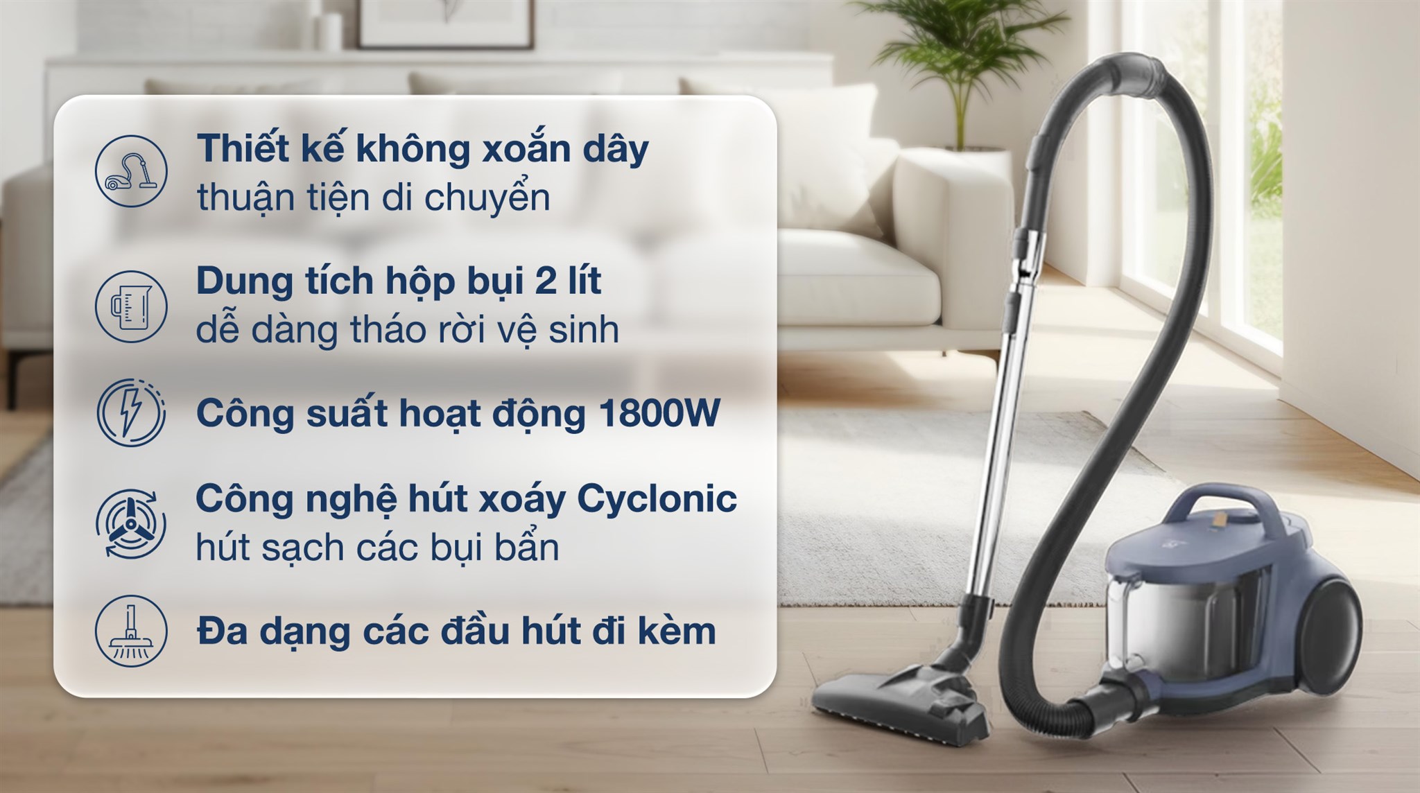 Máy hút bụi dạng hộp Electrolux Clean 500 EFC52512