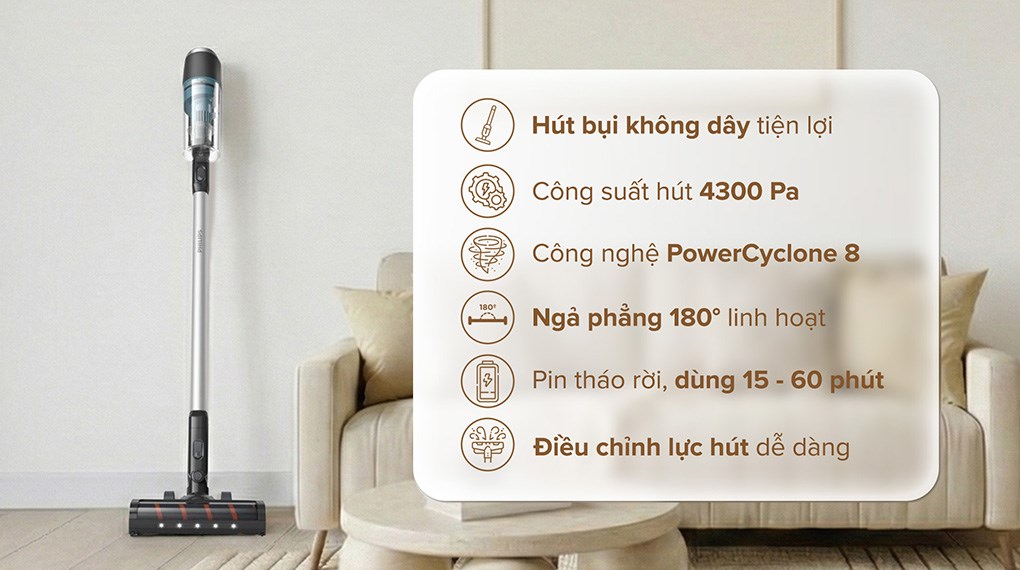 Máy hút bụi không dây Philips XC3031/01