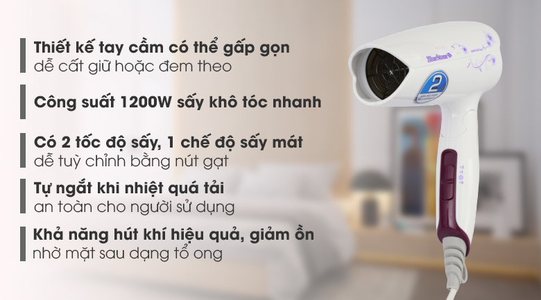 Máy sấy tóc BlueStone HDB-1828F