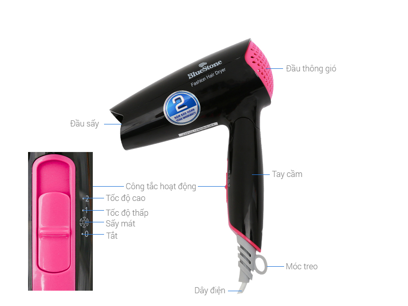 Máy sấy tóc Bluestone HDB-1826