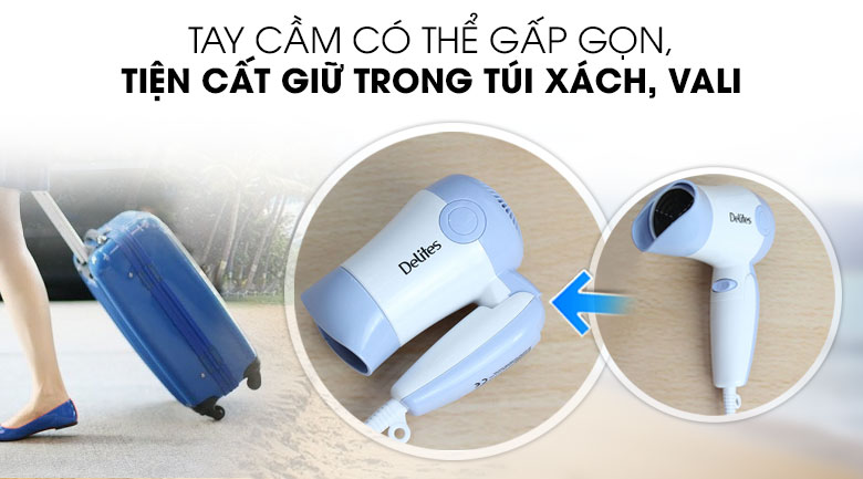 Máy sấy tóc 1000W Delites MST01 EMC BL - 9