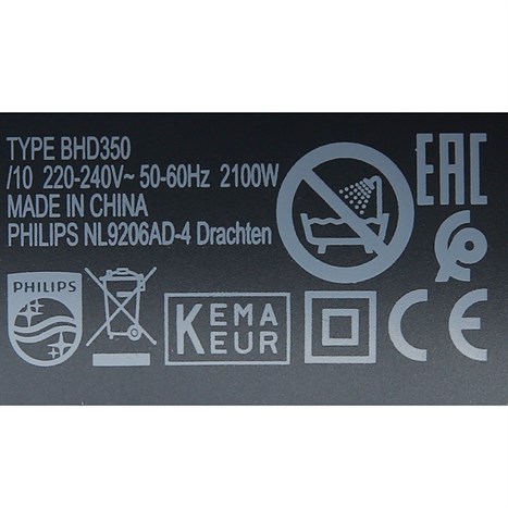 Máy sấy tóc Philips BHD350/10 Màu Đen hồng