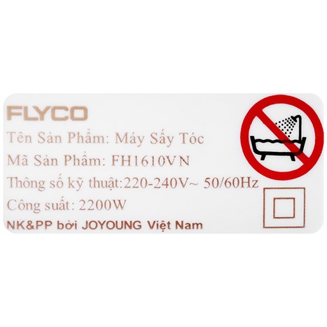 Máy sấy tóc 2200W Flyco FH1610VN Màu Trắng