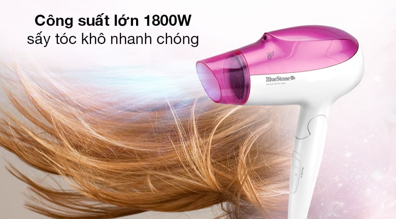 Máy sấy tóc Bluestone HDB-1859 - Công suất lớn 1800W sấy tóc khô nhanh chóng