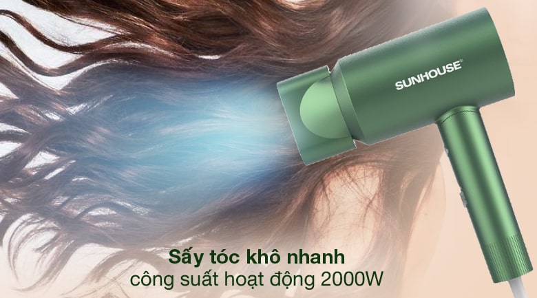 Máy sấy tóc Sunhouse SHD2315B - Sấy tóc khô nhanh với công suất 2000W