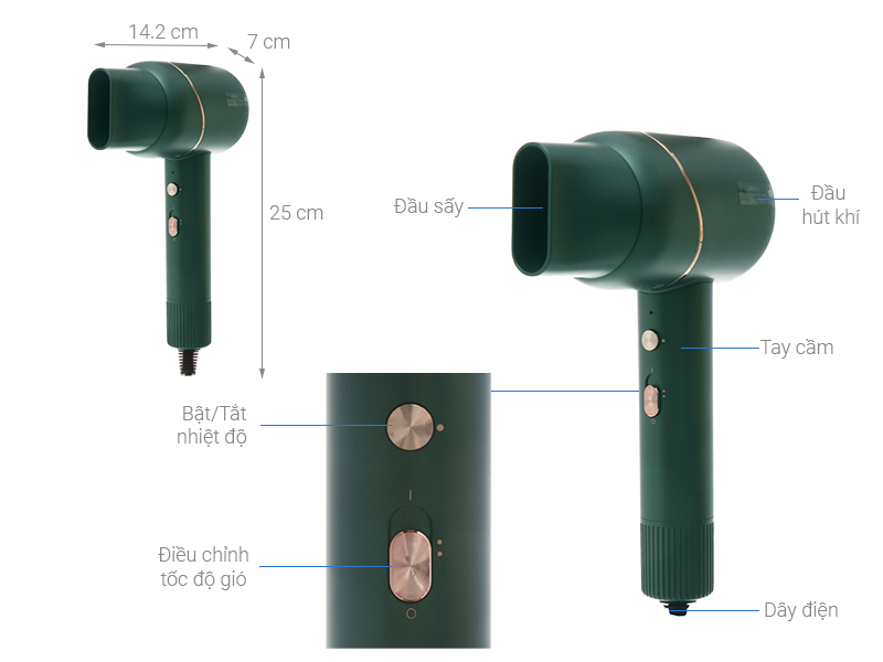 Máy sấy tóc 1500W K.SKIN KD318