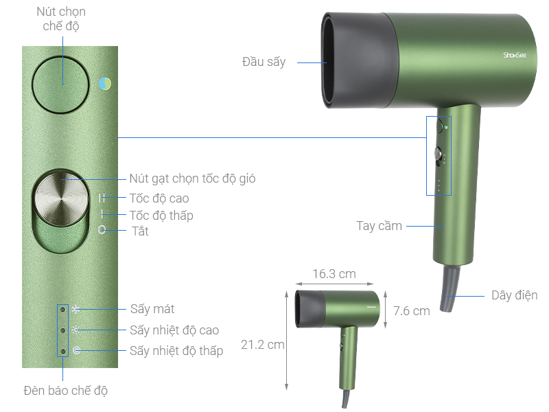 Máy sấy tóc Showsee A5-G