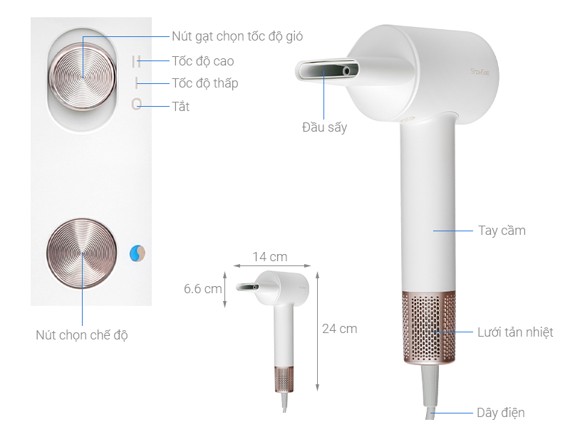 Máy sấy tóc tốc độ cao Showsee A18-W