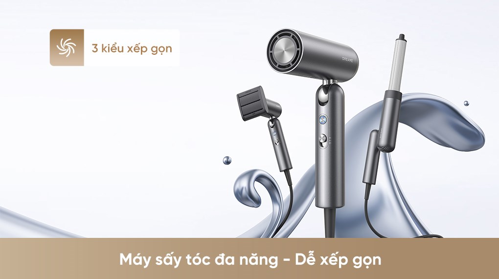 Máy sấy tóc và tạo kiểu đa năng tốc độ cao Dreame AHD51 Space Gray