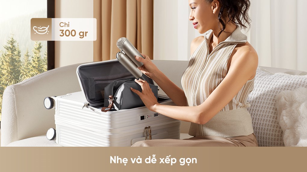 Máy sấy tóc và tạo kiểu đa năng tốc độ cao Dreame AHD51 Titanium Gold
