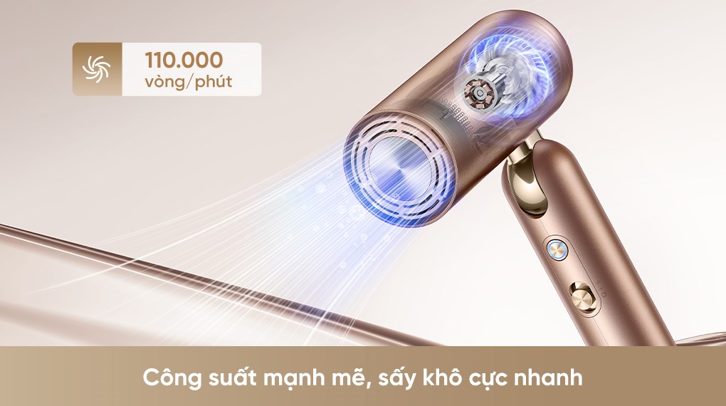 Máy sấy tóc và tạo kiểu đa năng tốc độ cao Dreame Pocket Uni AHD54 Rosy Gold