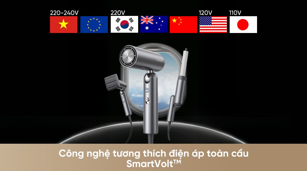 Máy sấy tóc và tạo kiểu đa năng tốc độ cao Dreame Pocket Uni AHD54 Space Gray