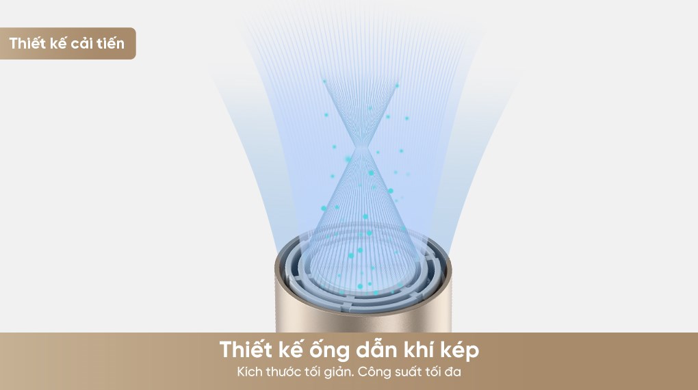 Máy sấy tóc và tạo kiểu đa năng tốc độ cao Dreame Pocket Uni AHD54 Titanium Gold