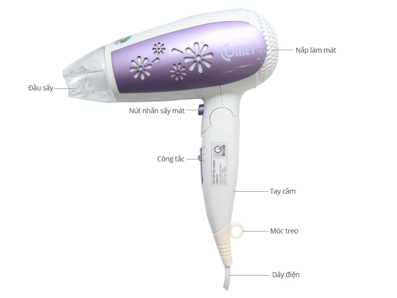 Thông số kỹ thuật Máy sấy tóc Comet CM6618