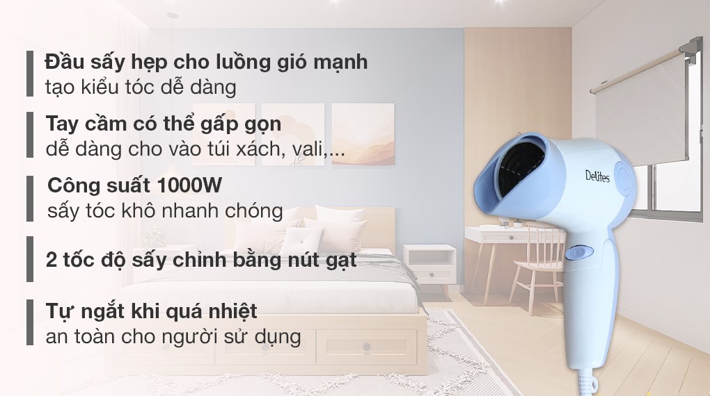 Máy sấy tóc Delites MST01 BL