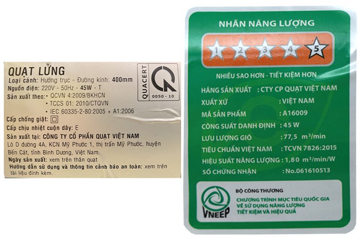 Quạt lửng Asia 5 cánh A16009-DV1 45W Màu Đen - xanh dương