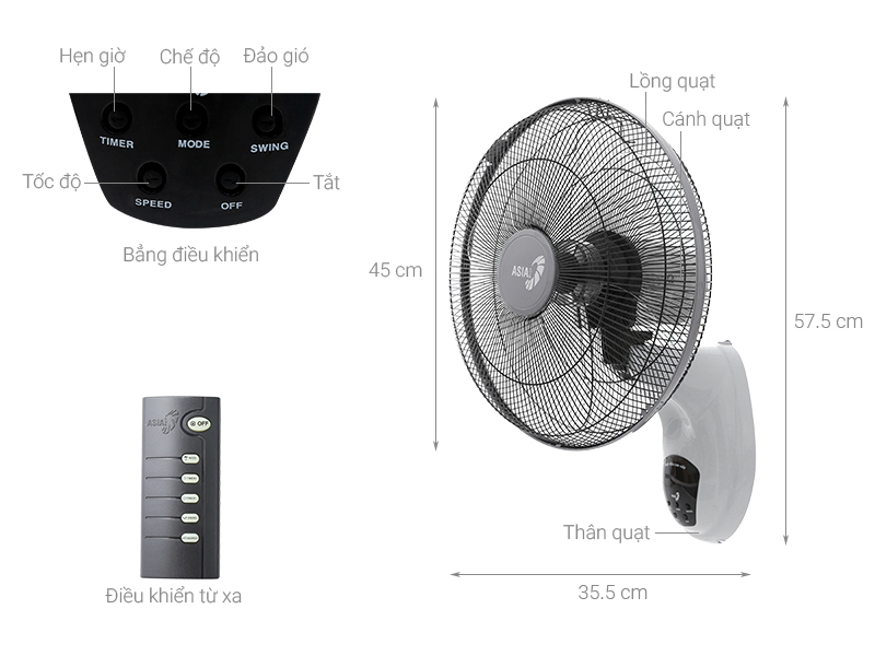 Quạt treo Asia L16006-XV0