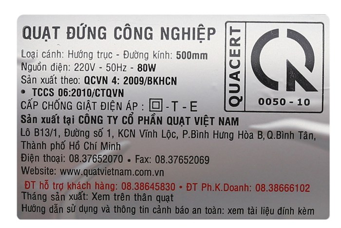 Quạt đứng ASIA D20002-DV0 Màu Đen
