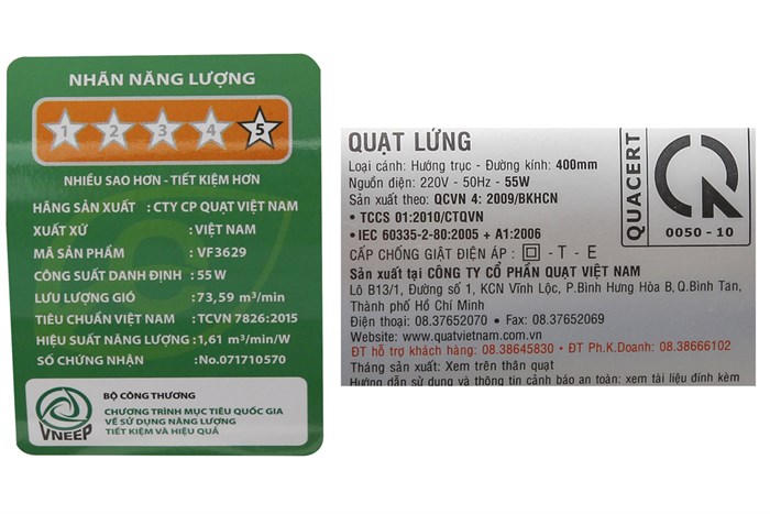 Quạt lửng Tefal VF3629-71 Màu Nâu