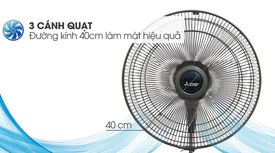 Quạt đứng Mitsubishi LV16-RV CY-GY xám đậm