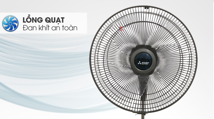 Quạt đứng Mitsubishi LV16-RV CY-GY xám đậm