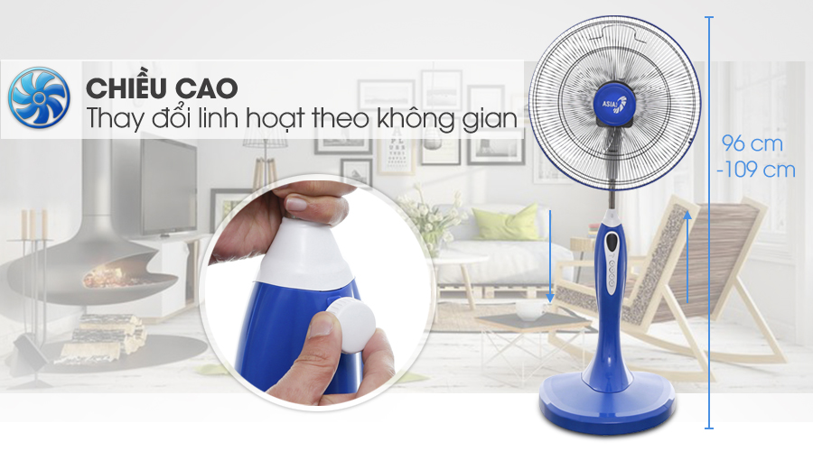 Quạt cây Asia D16018 Xanh Dương